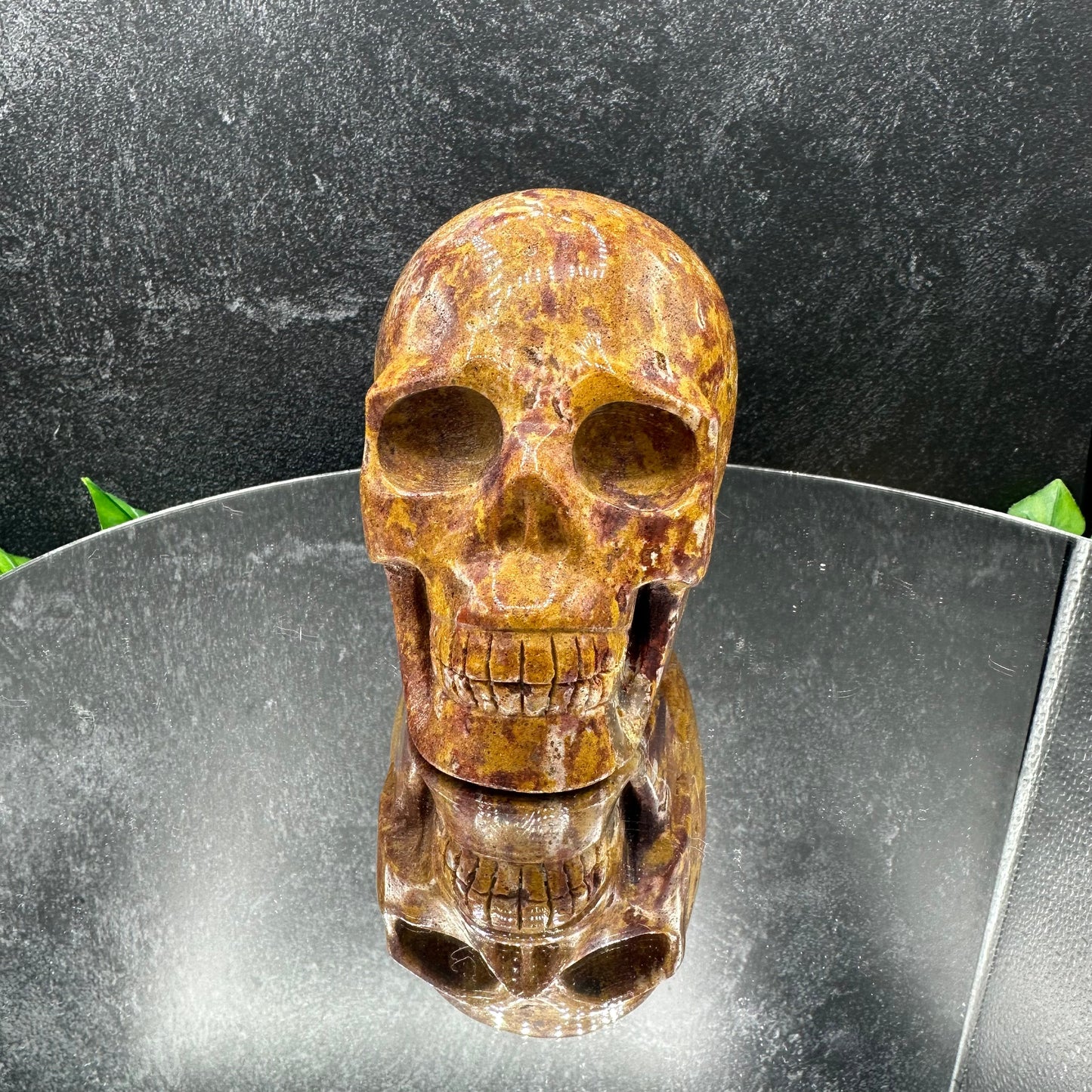 Orange Jasper Skull