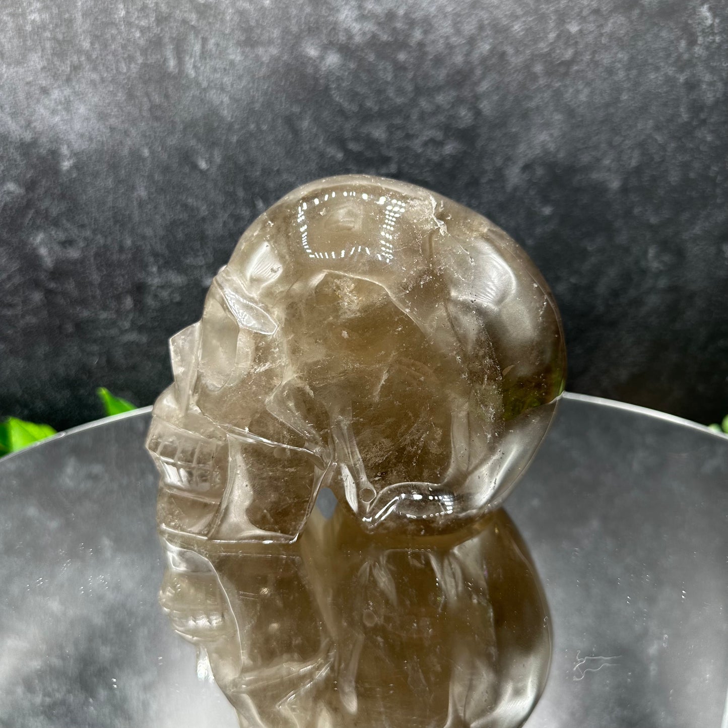 Light Smoky Quartz Skull