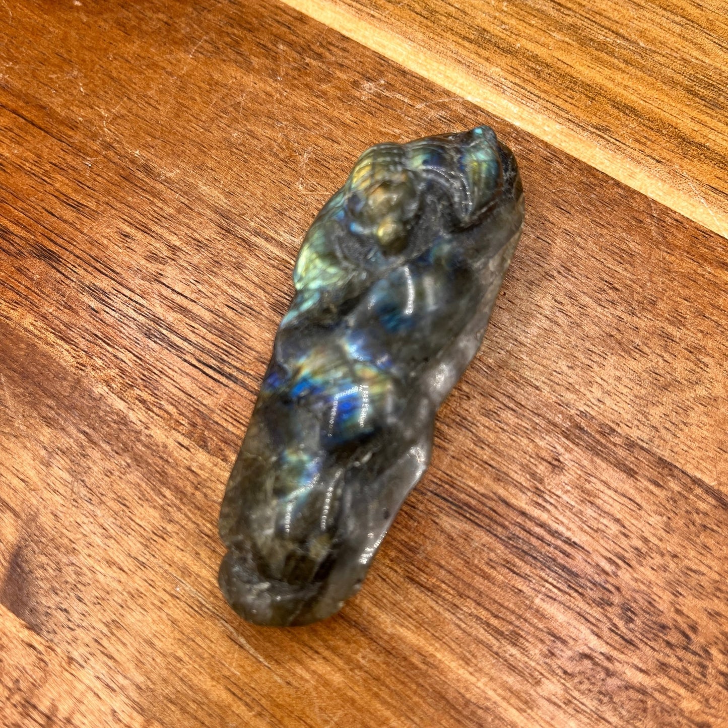 Labradorite Bat on Pea Pod Carving - Sage & Magic