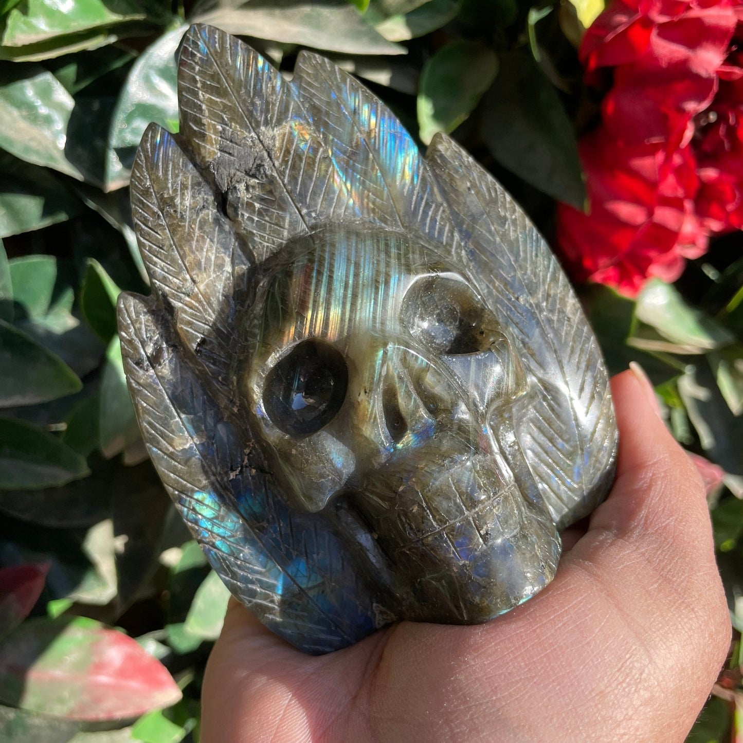 Labradorite Chief Skull - Sage & Magic