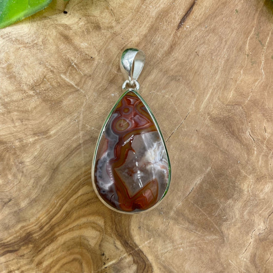 Laguna Agate Sterling Silver Pendant - Sage & Magic