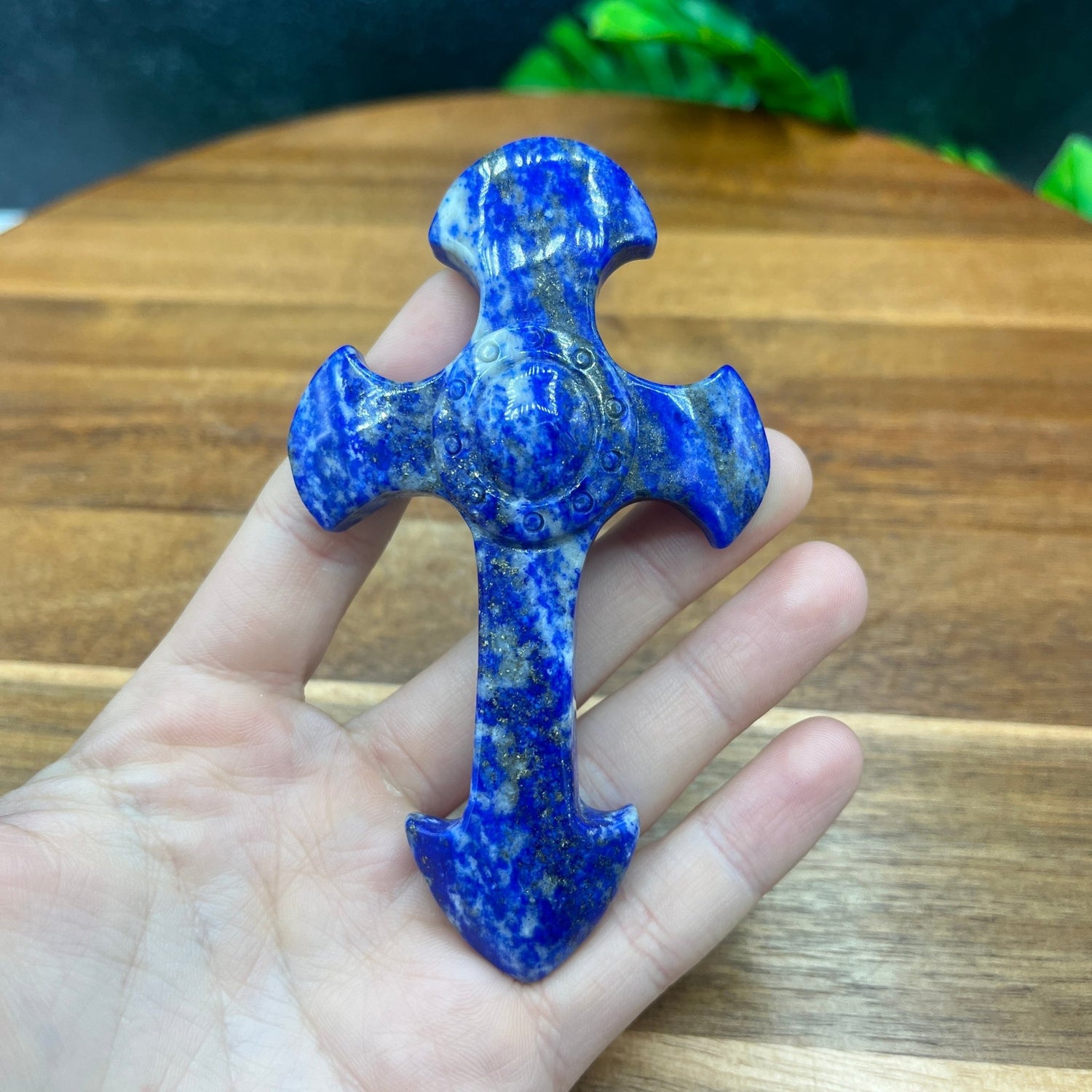 Lapis Lazuli Anchor Cross - Sage & Magic