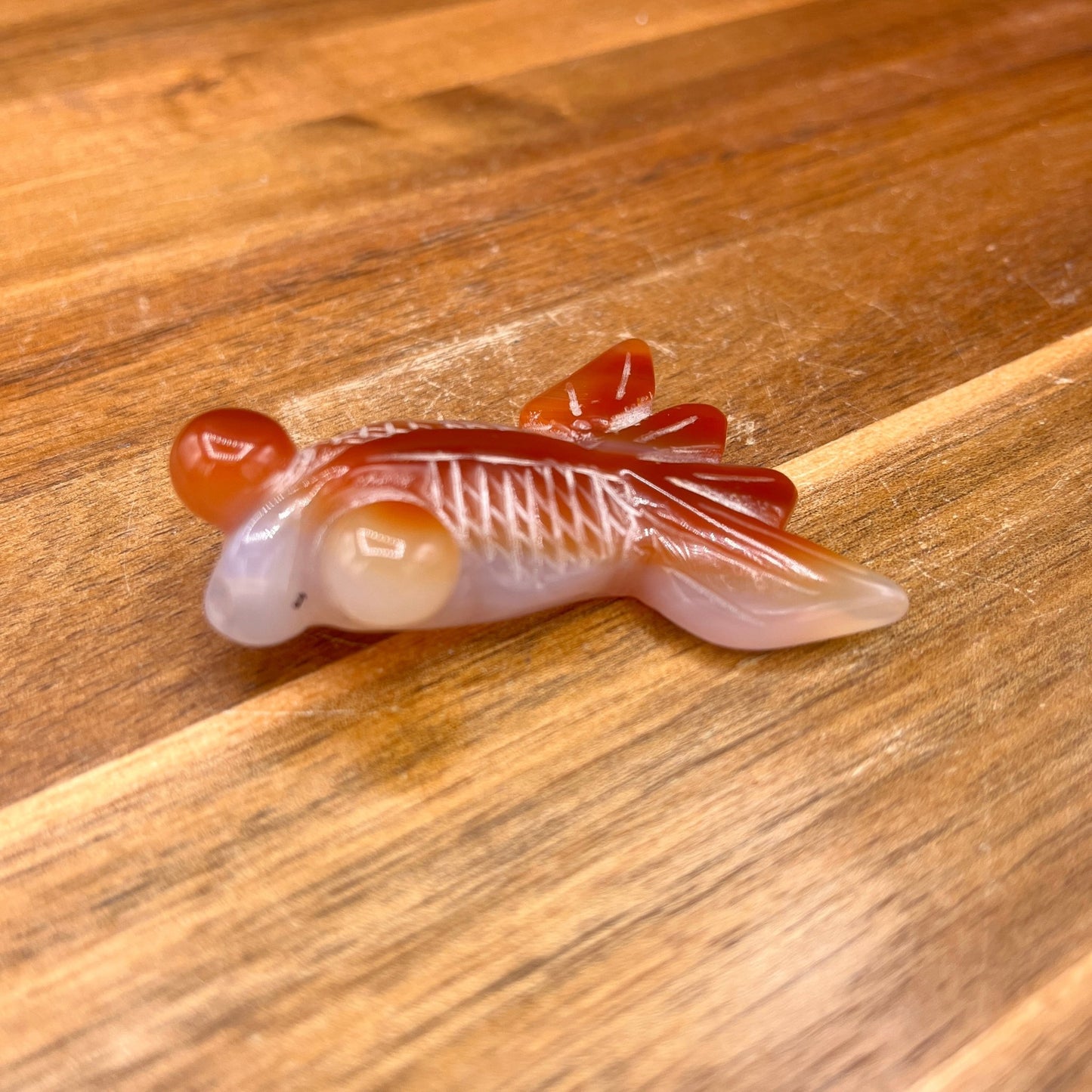 Large Carnelian Koi Fish Pendant - Sage & Magic