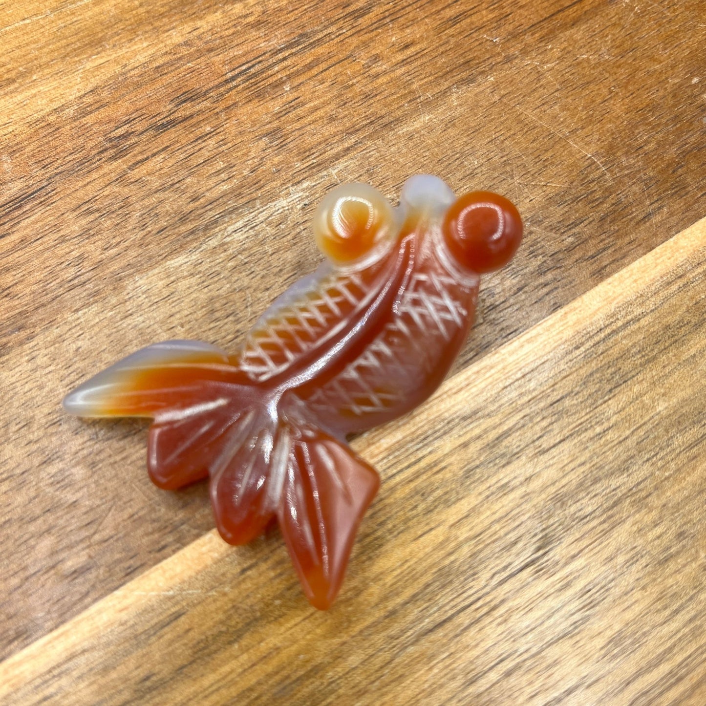 Large Carnelian Koi Fish Pendant - Sage & Magic