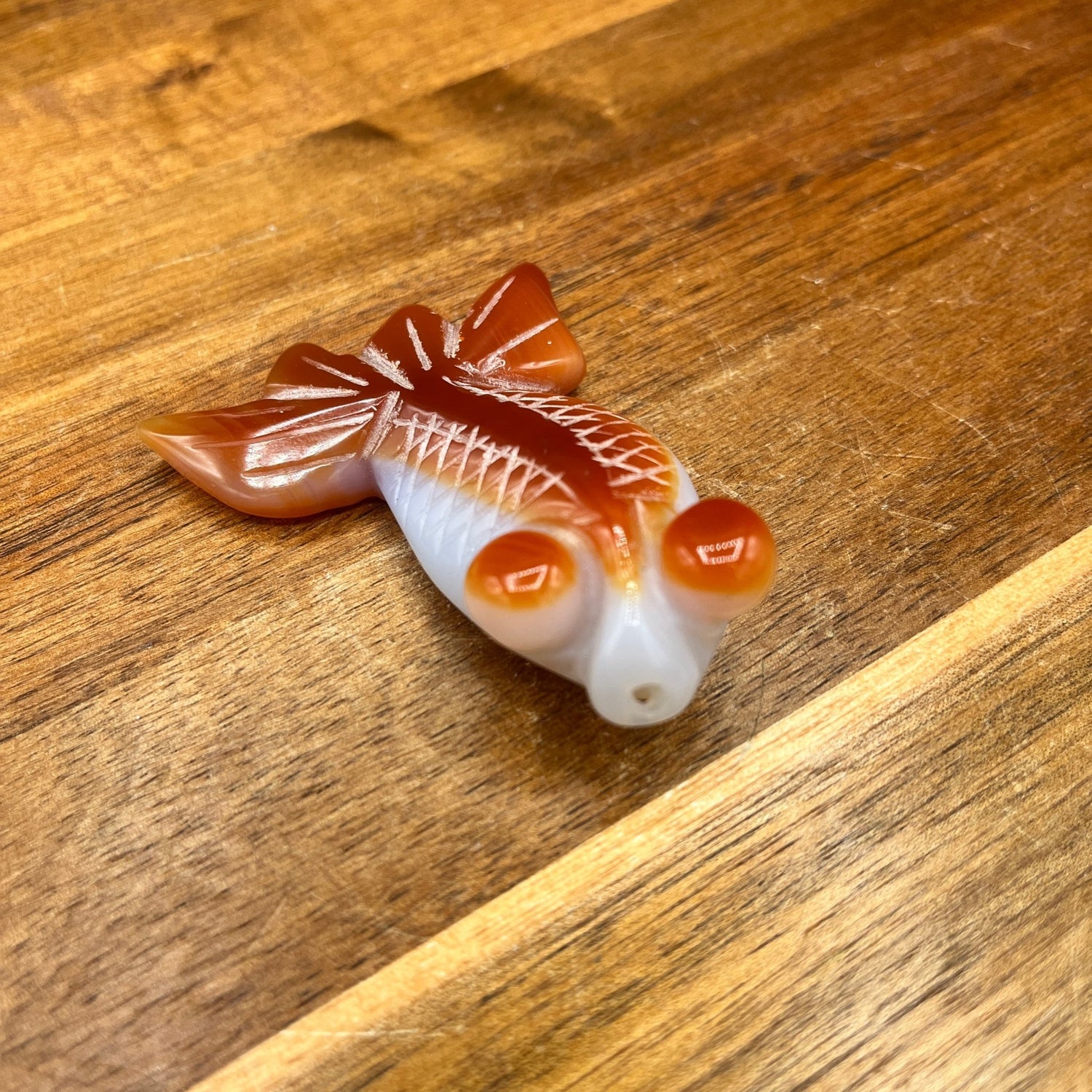 Large Carnelian Koi Fish Pendant - Sage & Magic