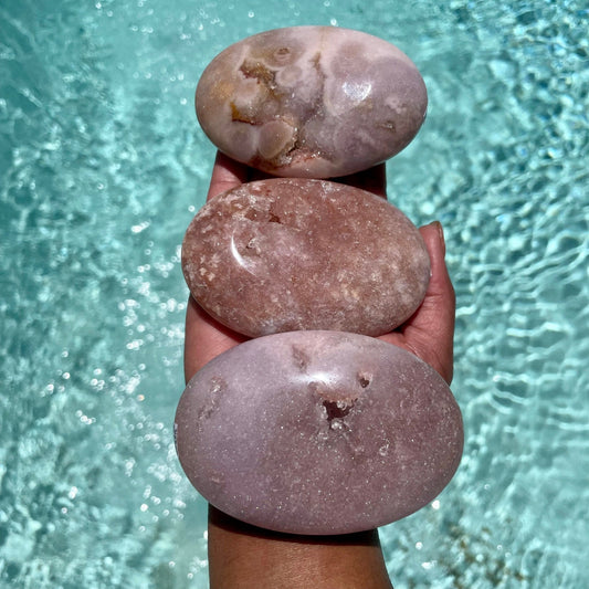 Large HQ Pink Amethyst Palm Stone - Sage & Magic