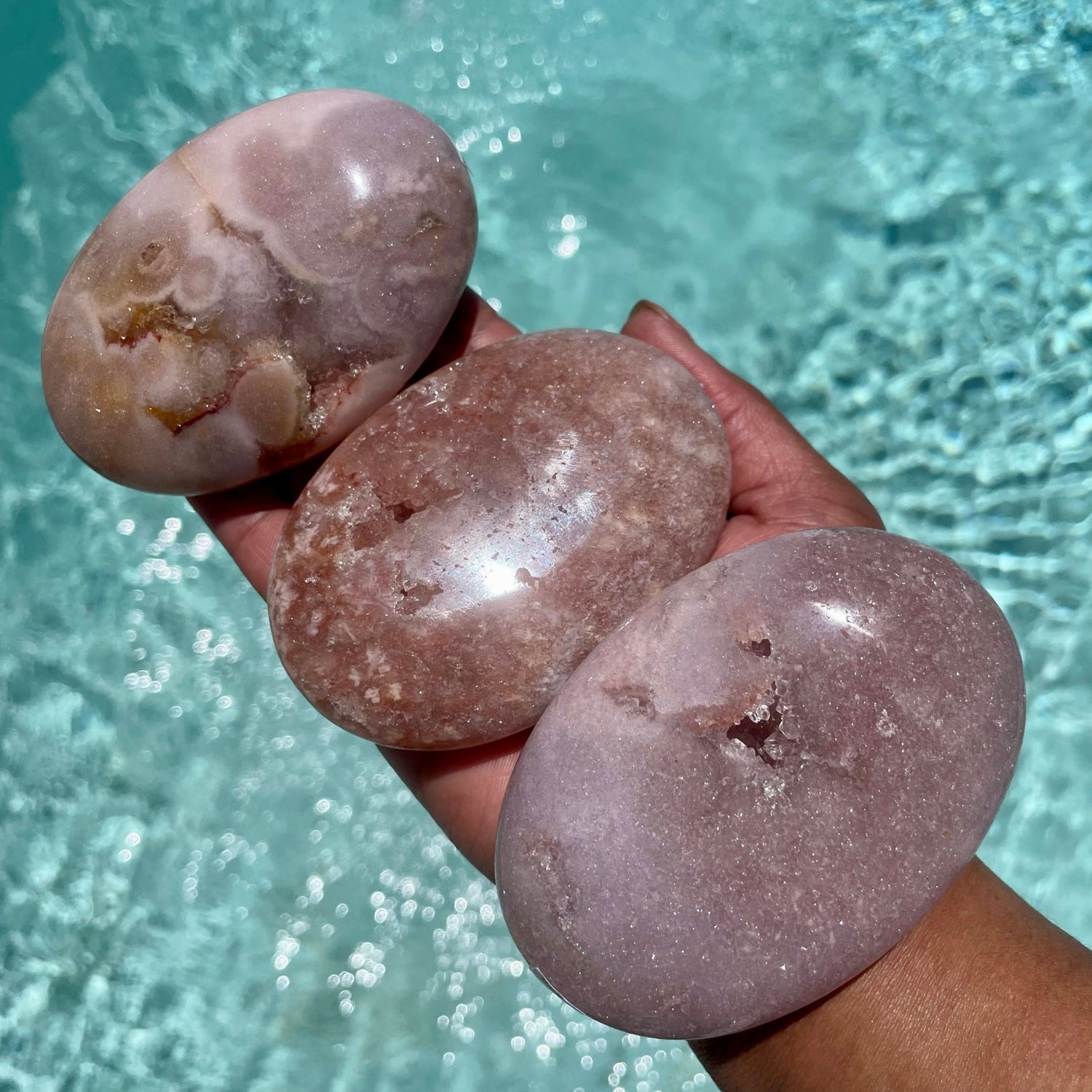 Large HQ Pink Amethyst Palm Stone - Sage & Magic