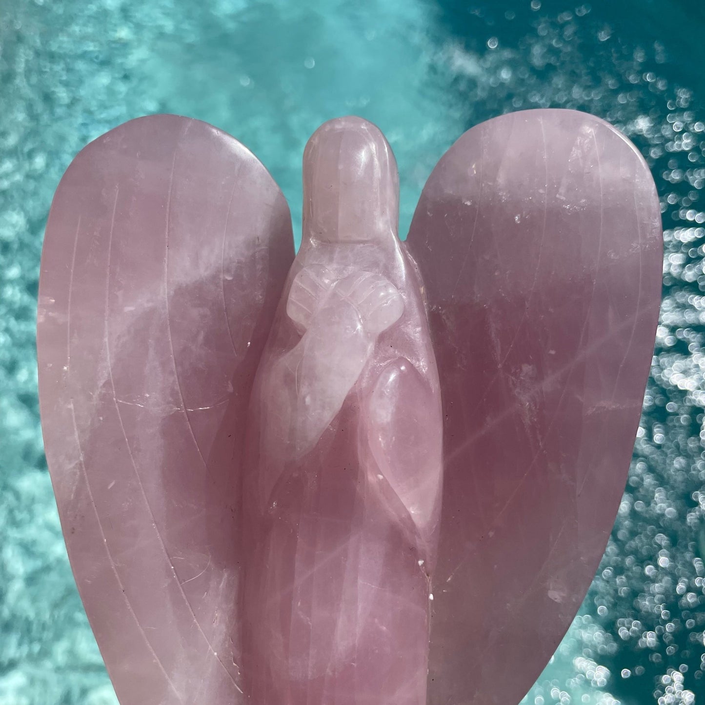 Large Rose Quartz Angel - Sage & Magic