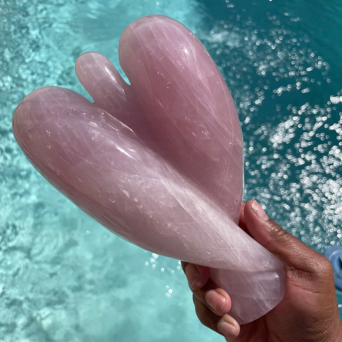 Large Rose Quartz Angel - Sage & Magic