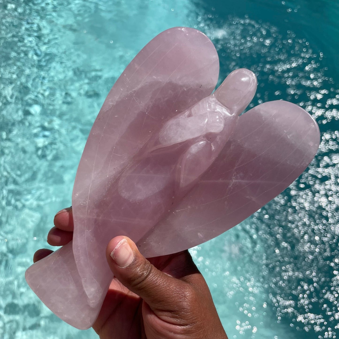 Large Rose Quartz Angel - Sage & Magic