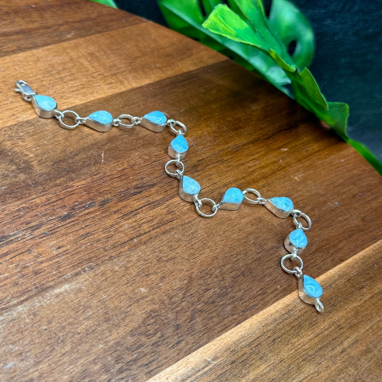 Larimar Teardrop Bracelet - Sage & Magic