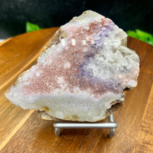 Layered Pink Amethyst Quartz and Smoky Quartz Slab - Sage & Magic