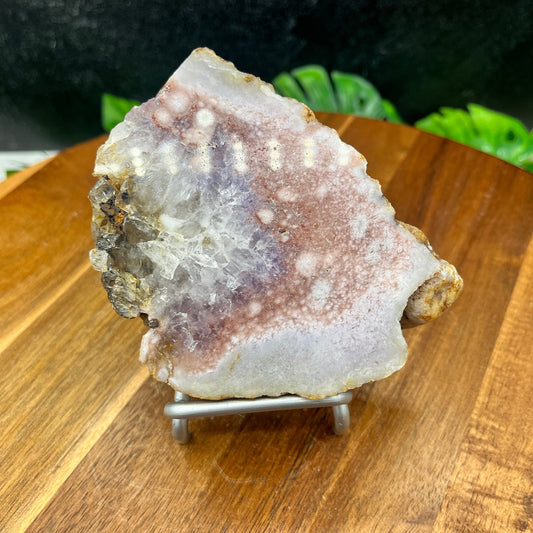 Layered Pink Amethyst Quartz and Smoky Quartz Slab - Sage & Magic