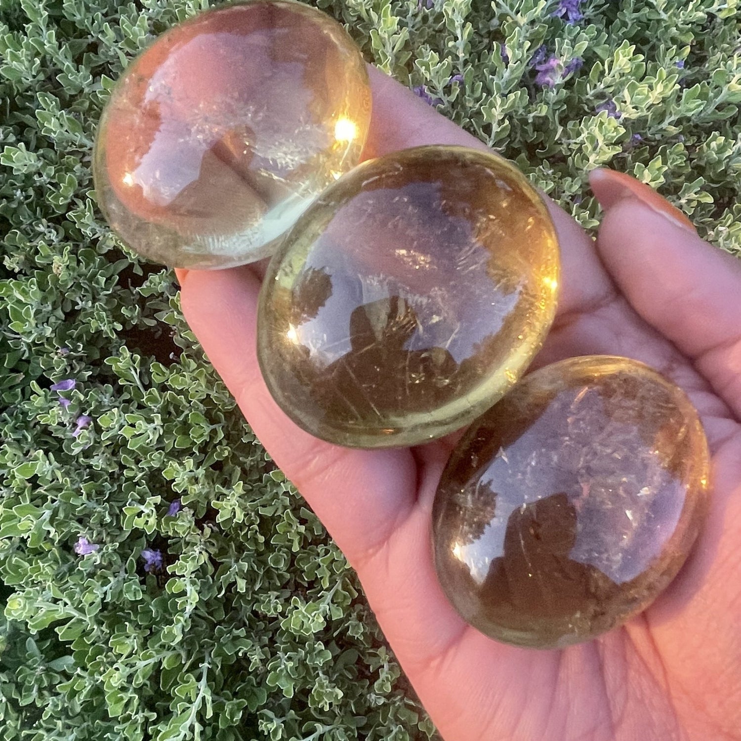 Lemon Quartz Palmstones - Sage & Magic