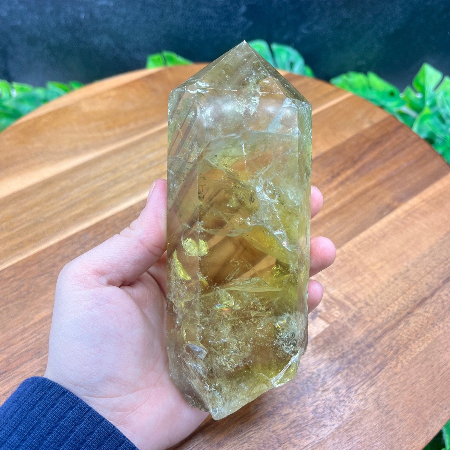 Lemon Quartz Point w Rough Base - Sage & Magic