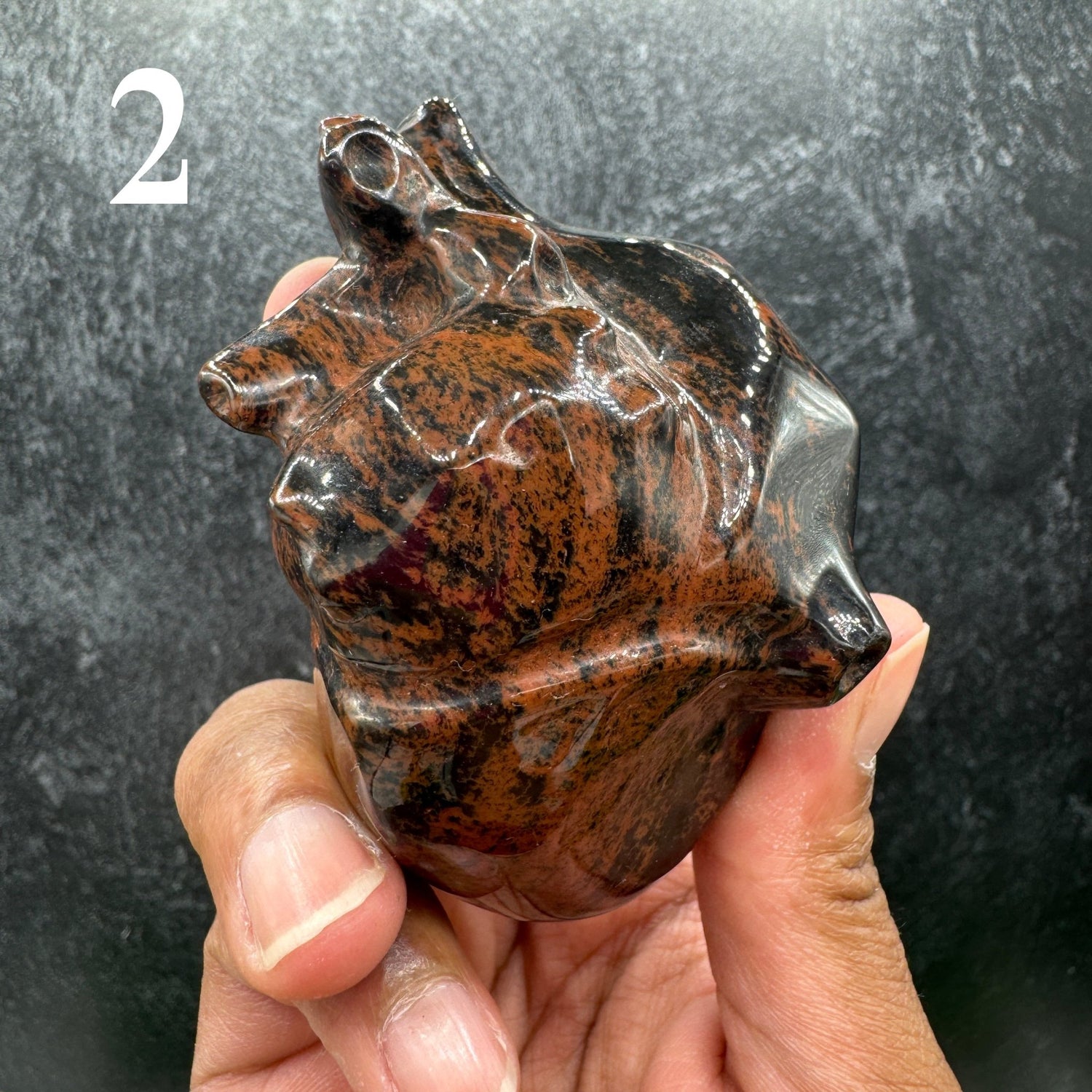 Mahogany Obsidian Anatomical Heart - Sage & Magic