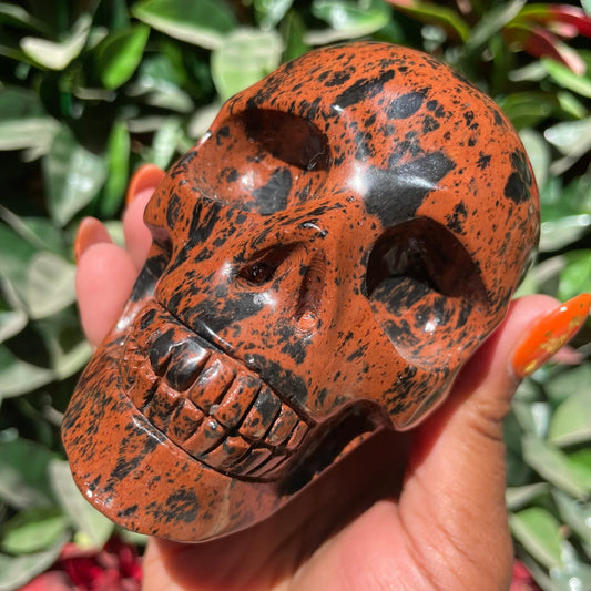 Mahogany Obsidian Skull - Sage & Magic