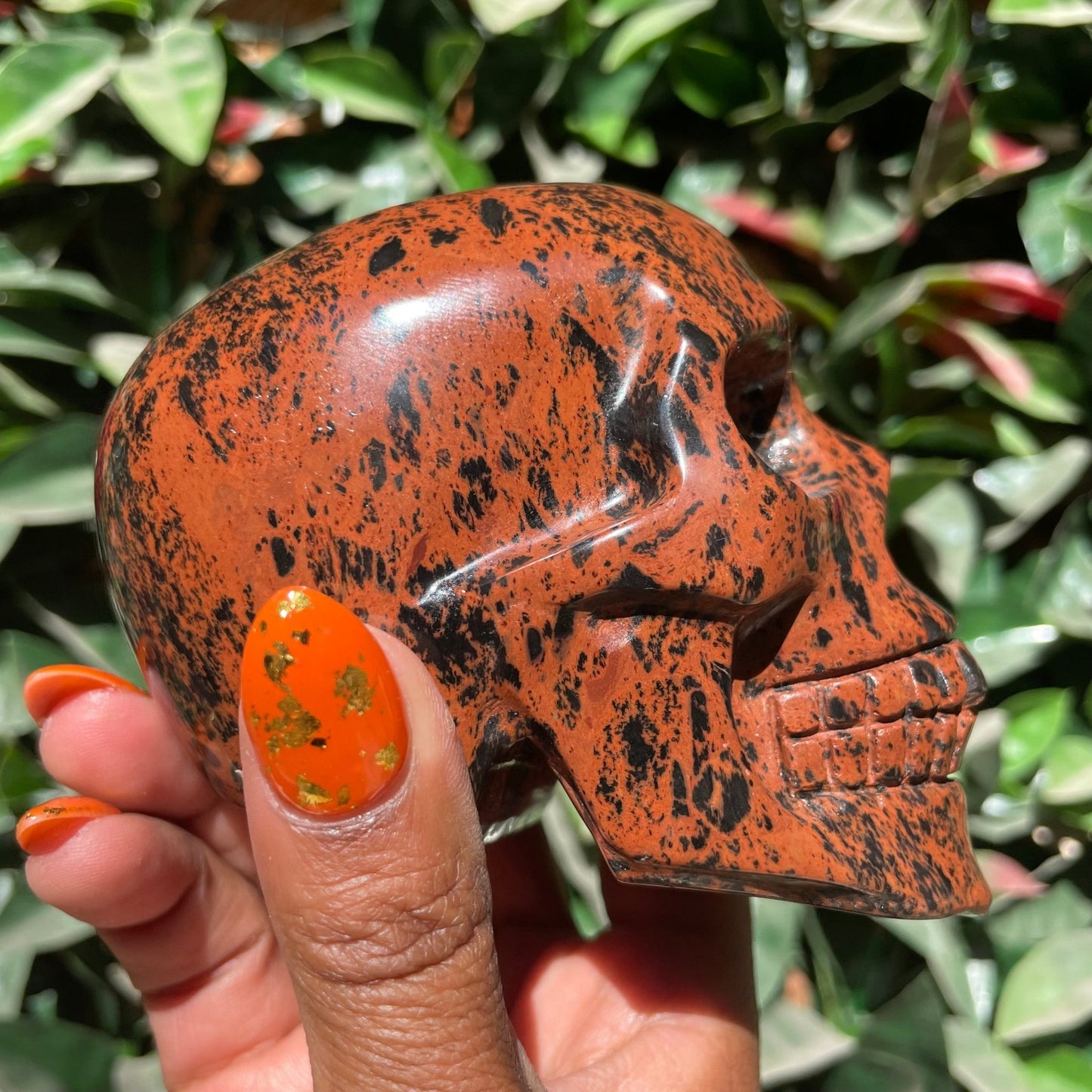 Mahogany Obsidian Skull - Sage & Magic