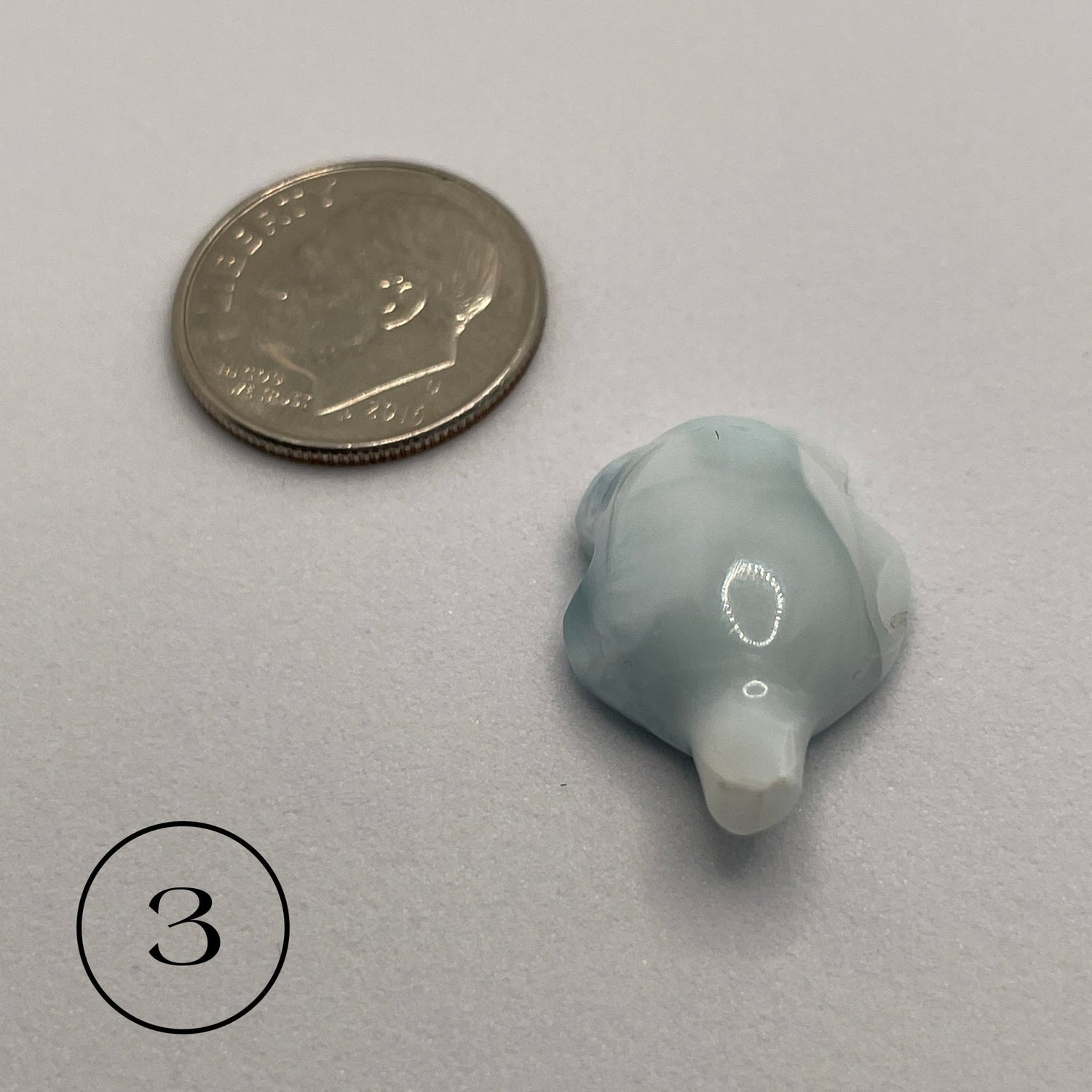 Mini Larimar Turtle Carving - Sage & Magic