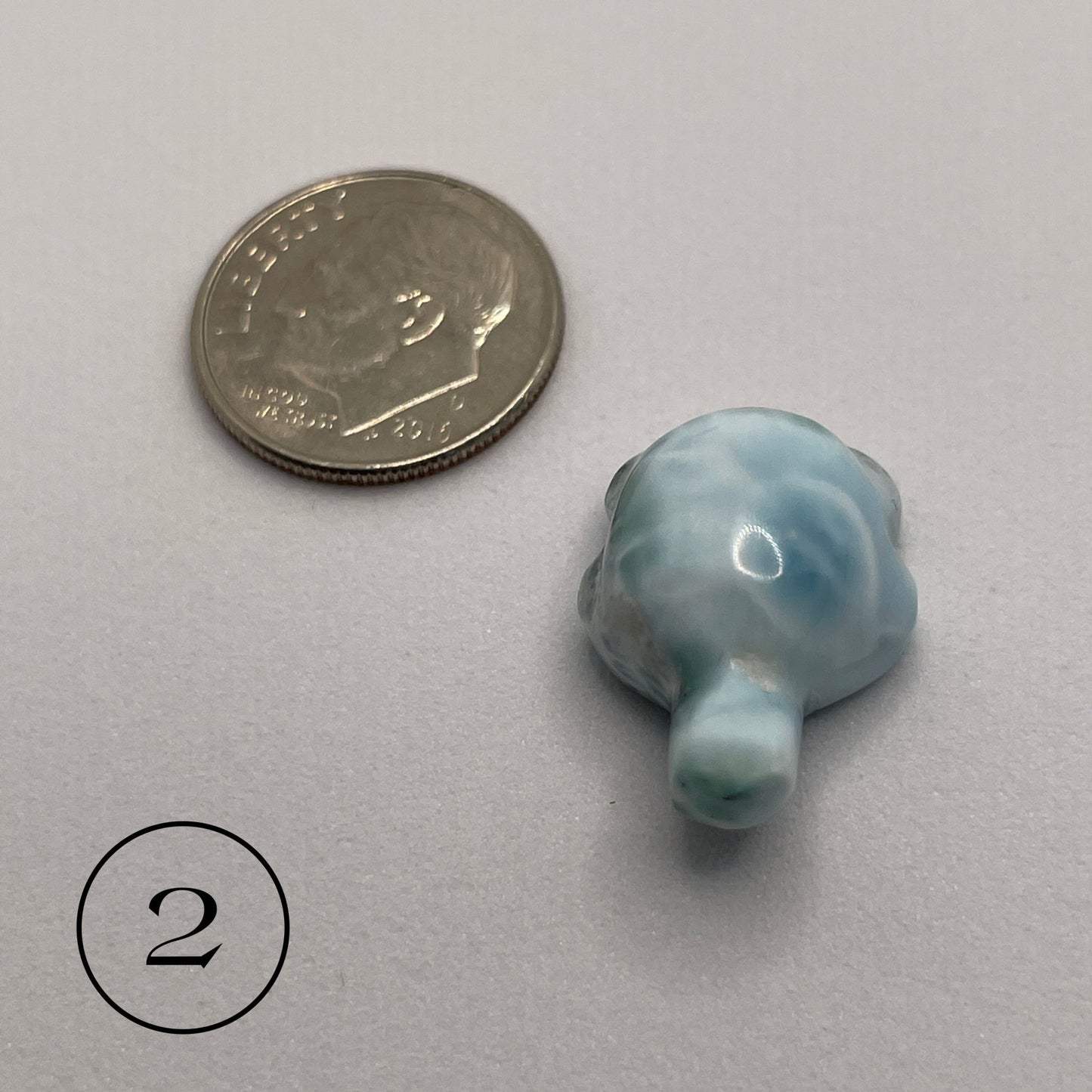 Mini Larimar Turtle Carving - Sage & Magic