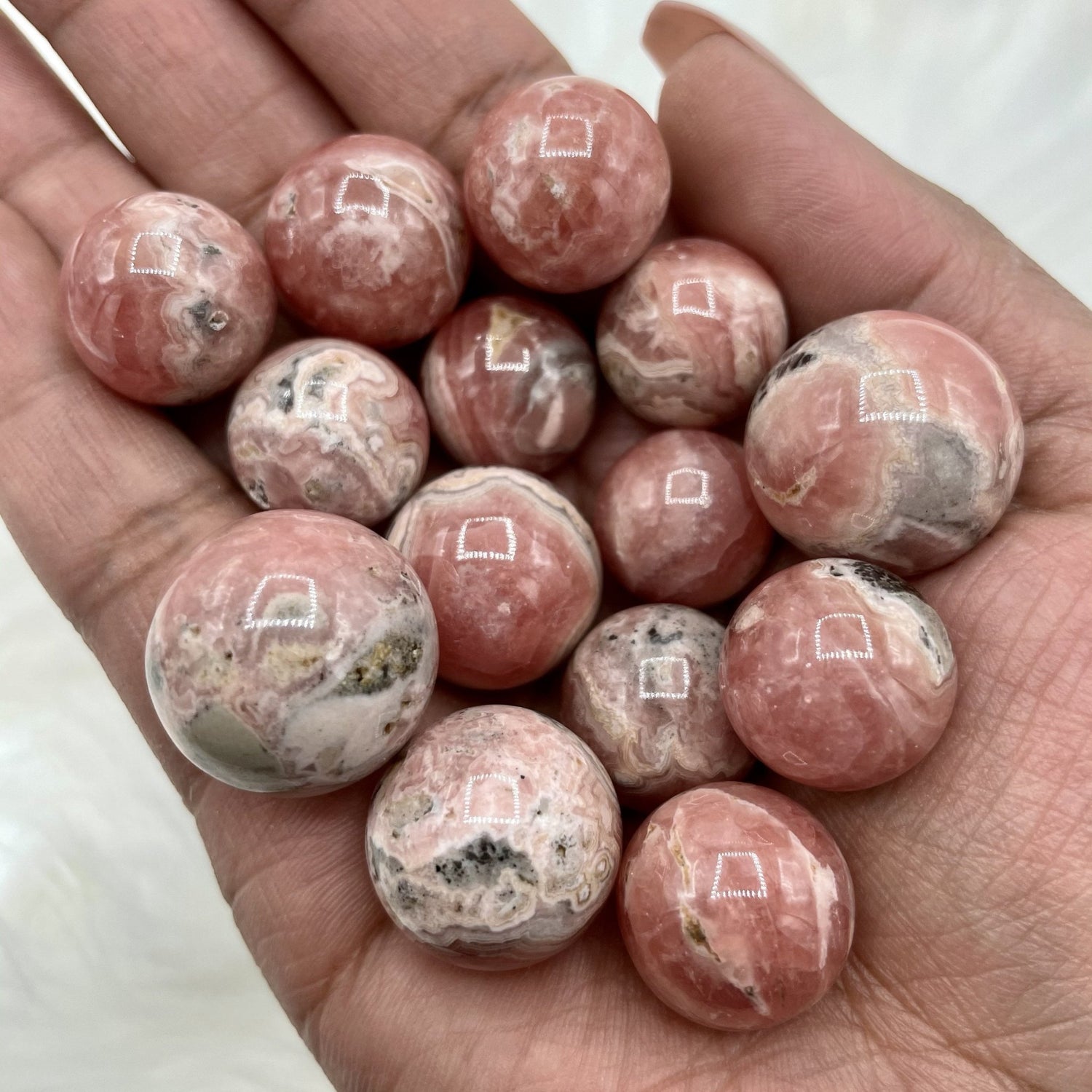 Mini Rhodochrosite Spheres - Sage & Magic