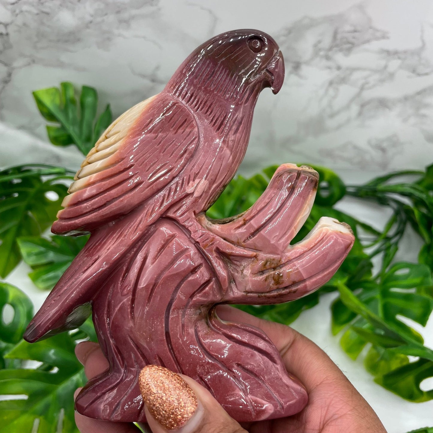 Mookaite Parrot on Tree - Sage & Magic