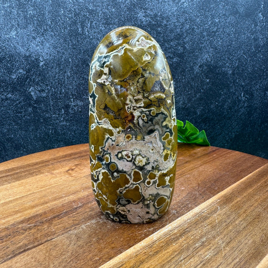 Mustard Yellow Orbicular Jasper Freeform with Druzy - Sage & Magic