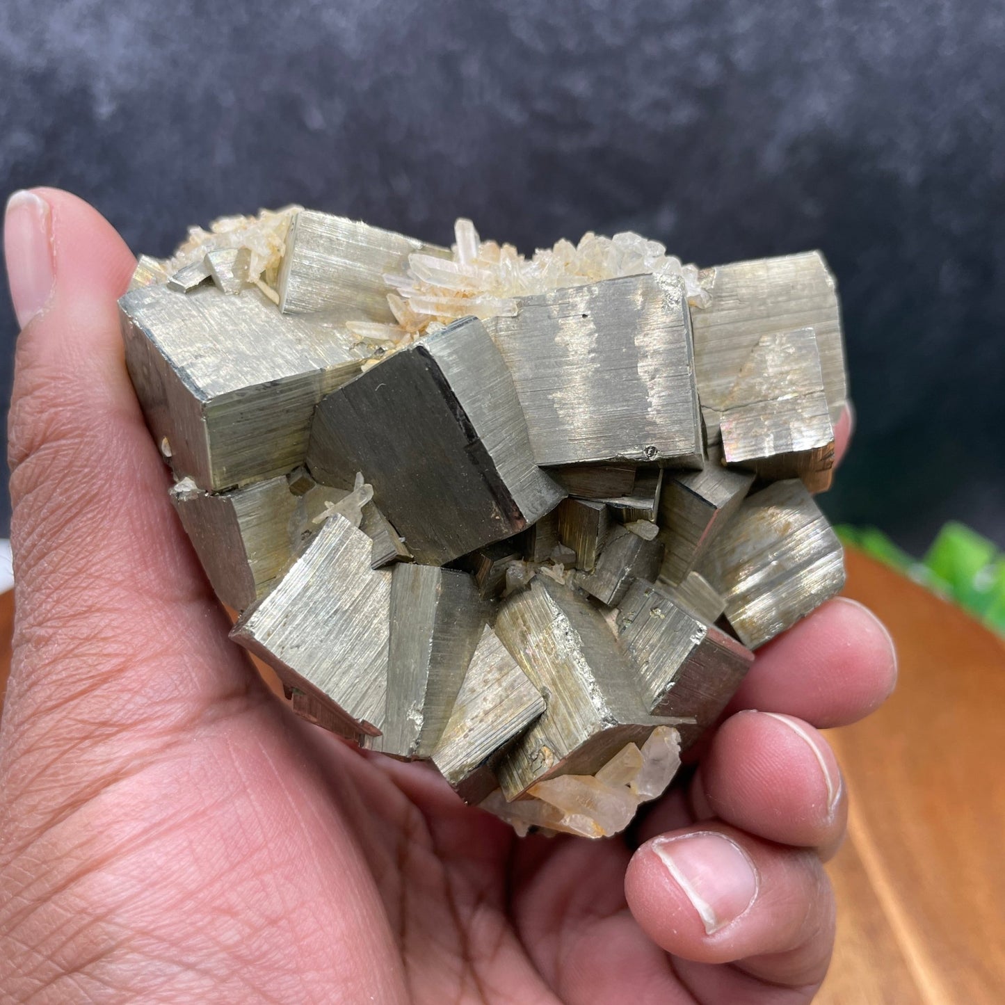 Needle Quartz in Cubic Pyrite Specimen - Sage & Magic