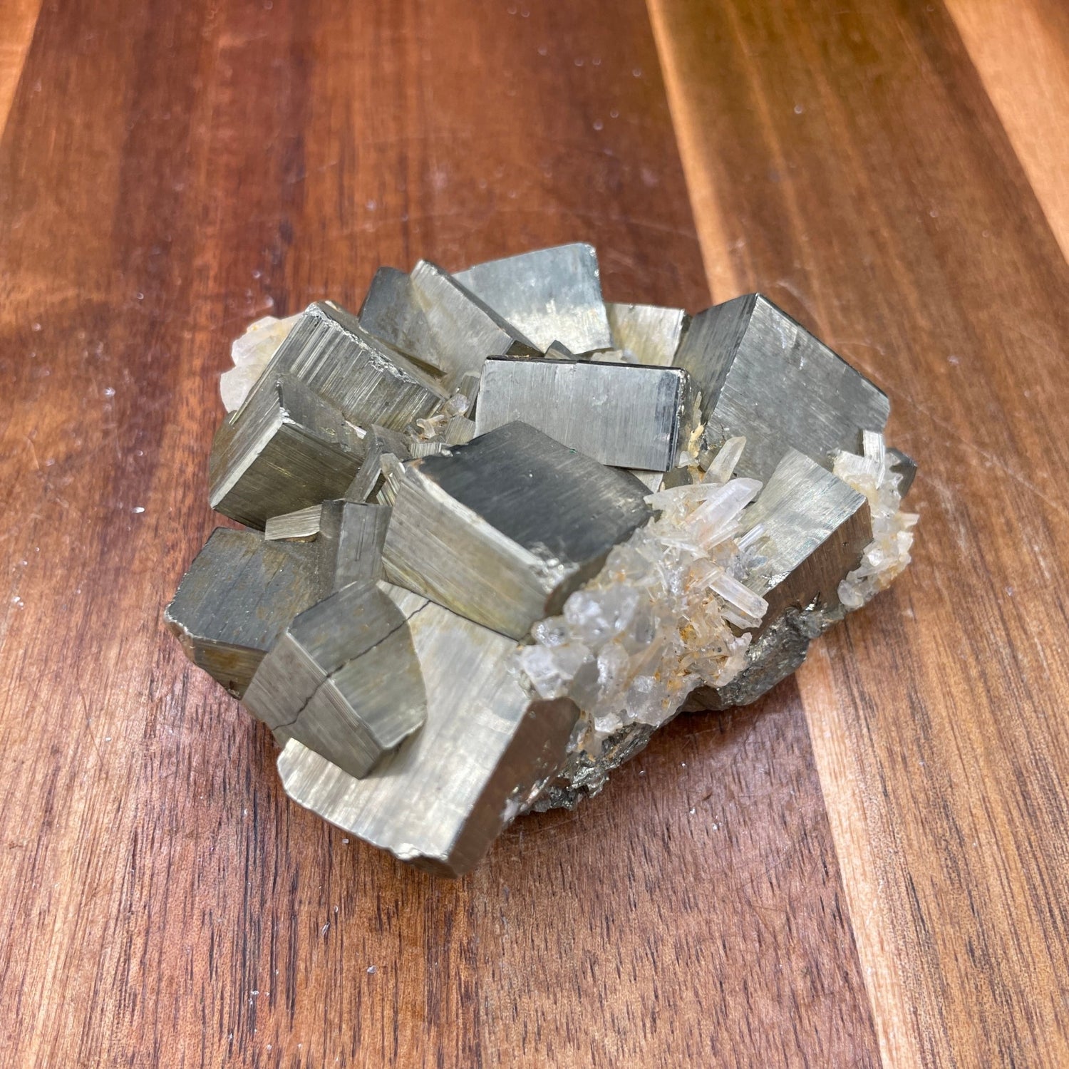 Needle Quartz in Cubic Pyrite Specimen - Sage & Magic