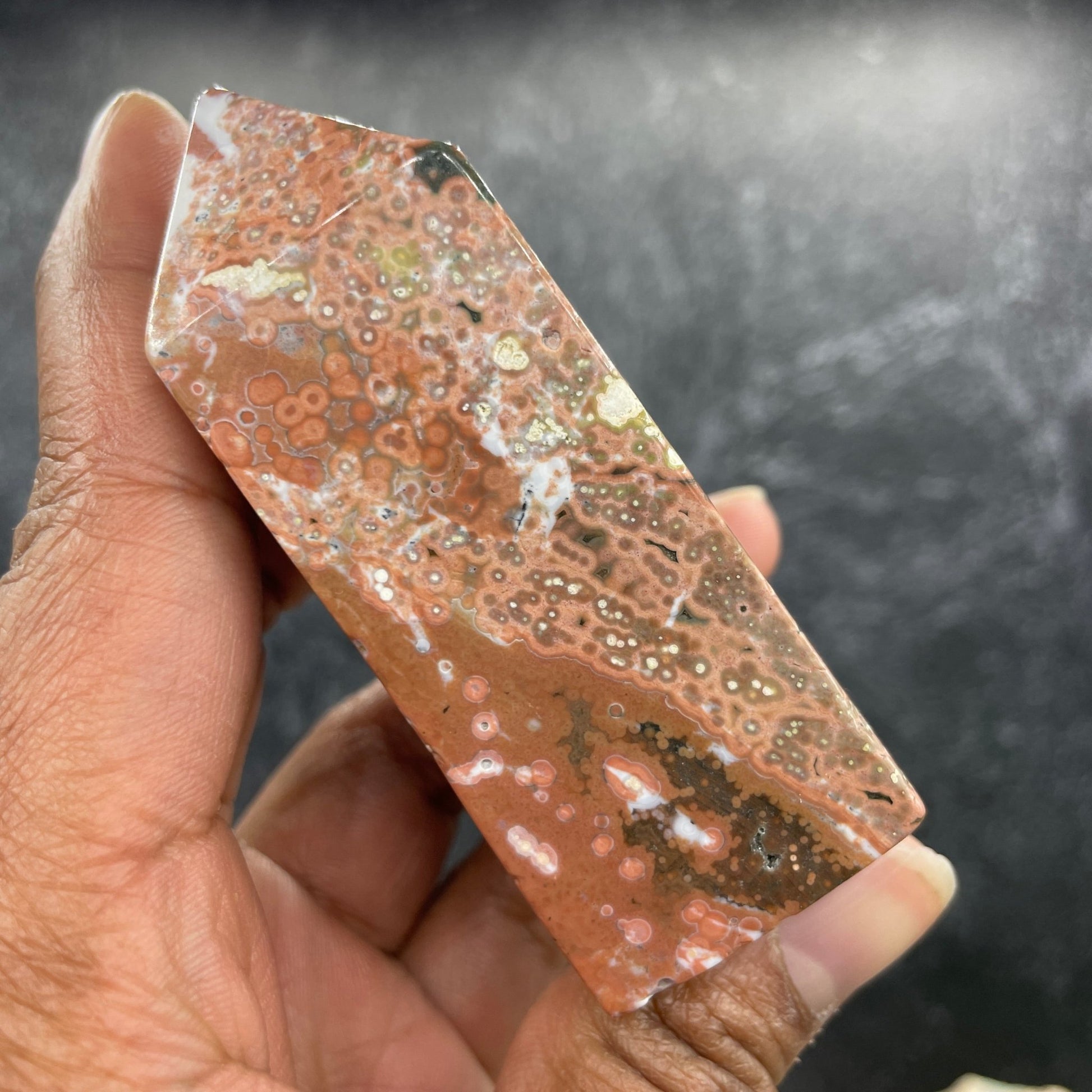 Orbicular Jasper Tower with Black Druzy - Sage & Magic