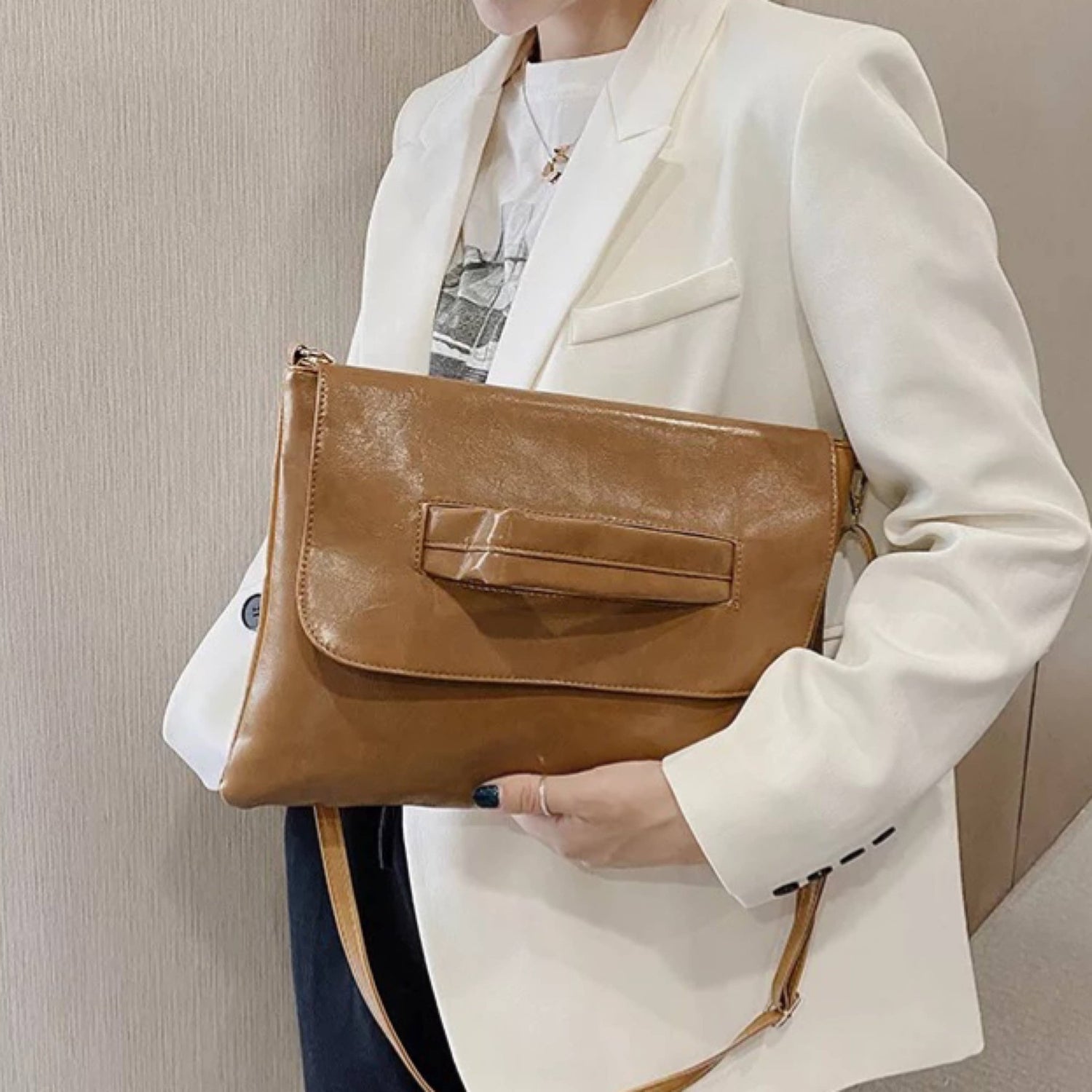 Oversized Vintage Style Clutch - Sage & Magic