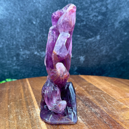 Pink Fluorite Nine Tailed Fox - Sage & Magic