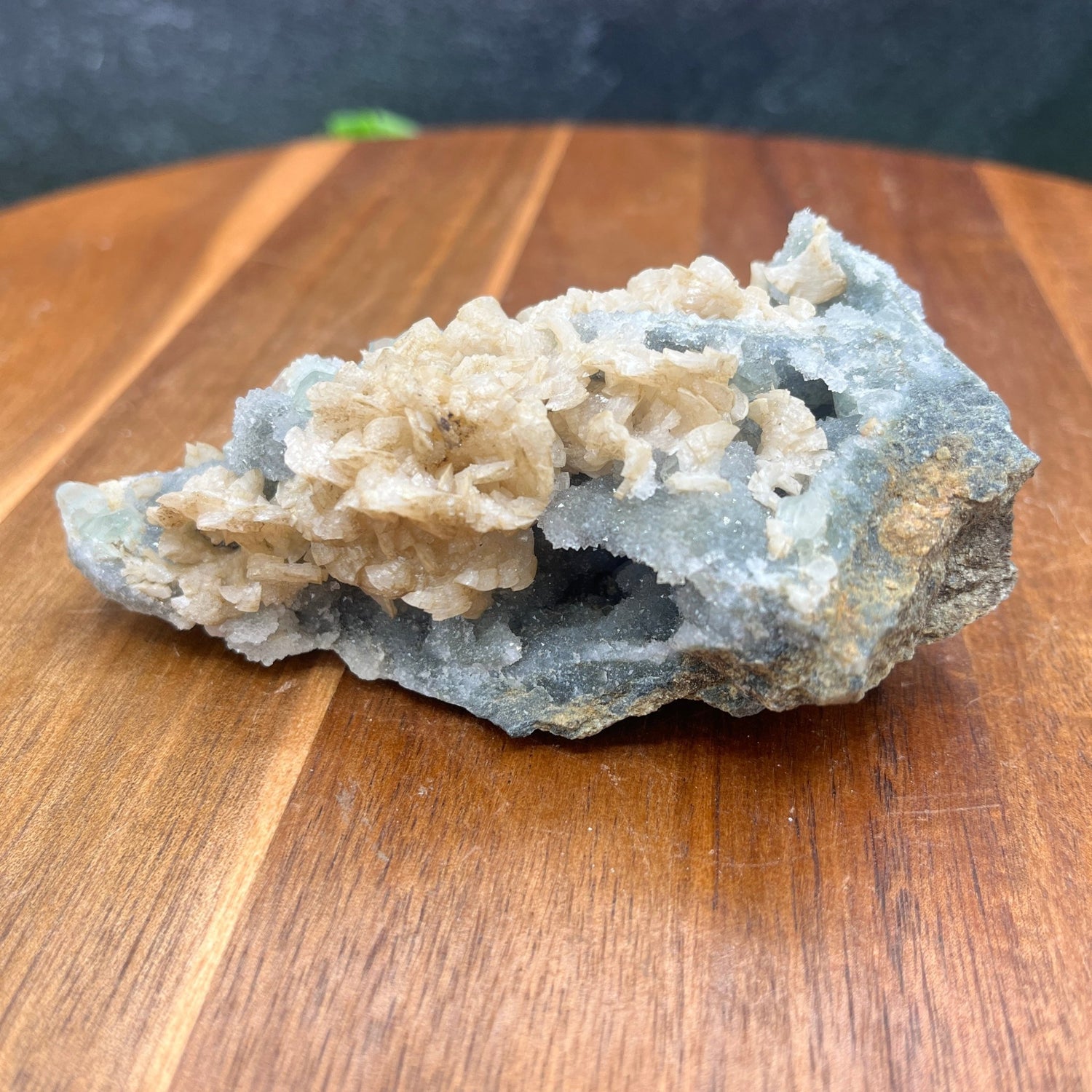 Pink Heulandite Specimen with Stilbite on Chalcedony Matrix - Sage & Magic