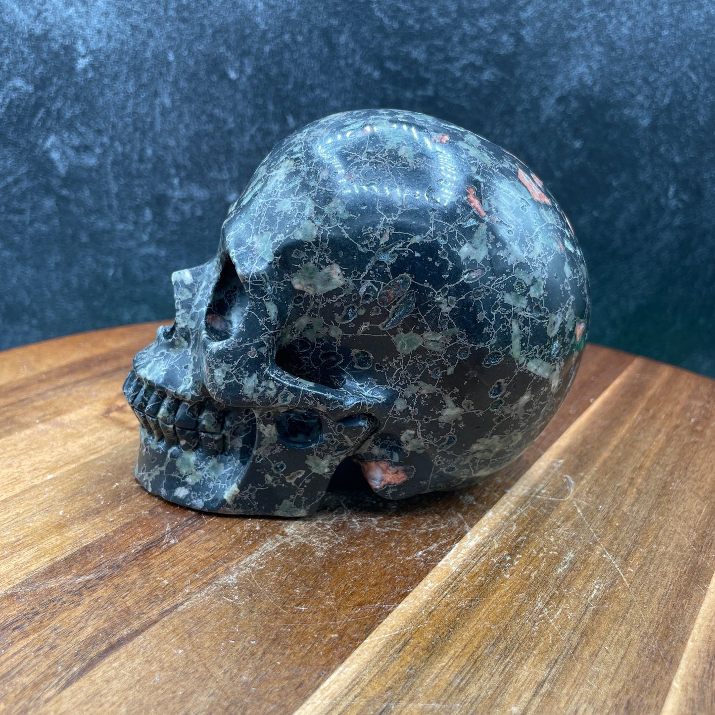 Plum Blossom Jasper Skull - Sage & Magic