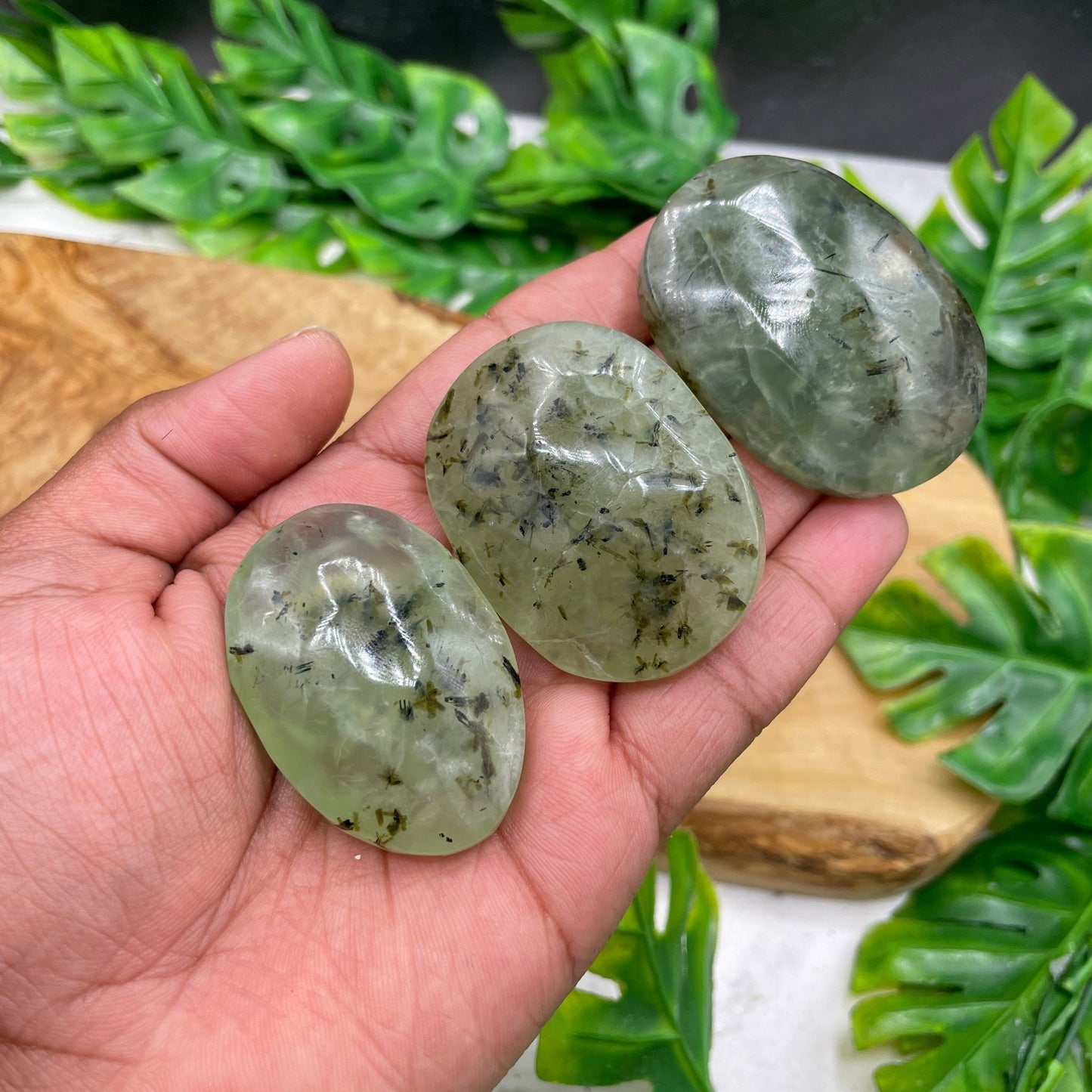 Prehnite Palm Stone - Sage & Magic