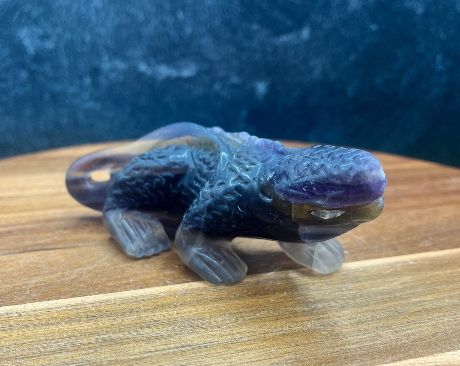 Purple & Blue Fluorite Lizard - Sage & Magic