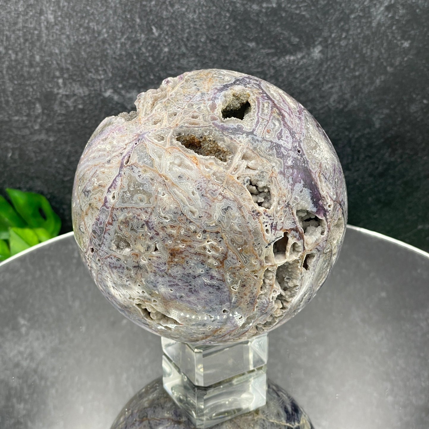 Purple Druzy Sphalerite Sphere - Sage & Magic