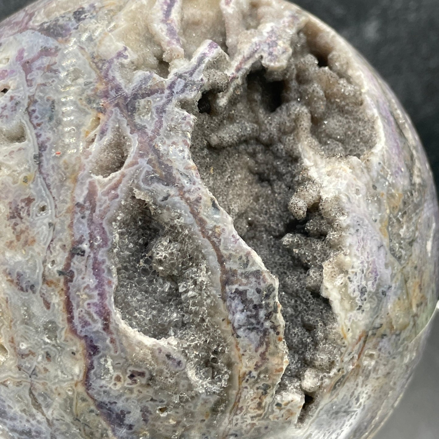 Purple Druzy Sphalerite Sphere - Sage & Magic