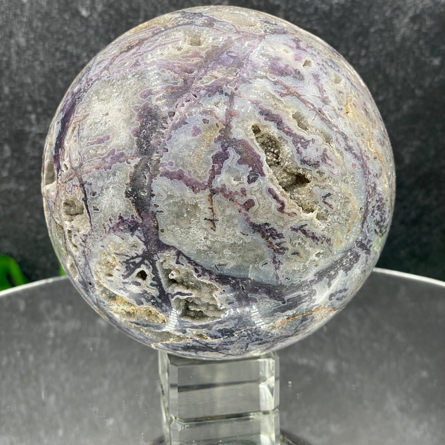 Purple Druzy Sphalerite Sphere - Sage & Magic