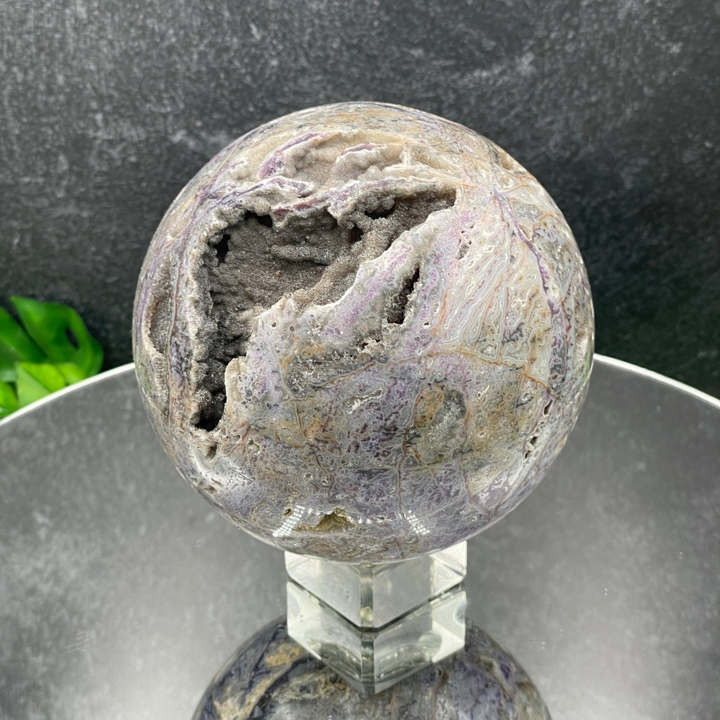 Purple Druzy Sphalerite Sphere - Sage & Magic