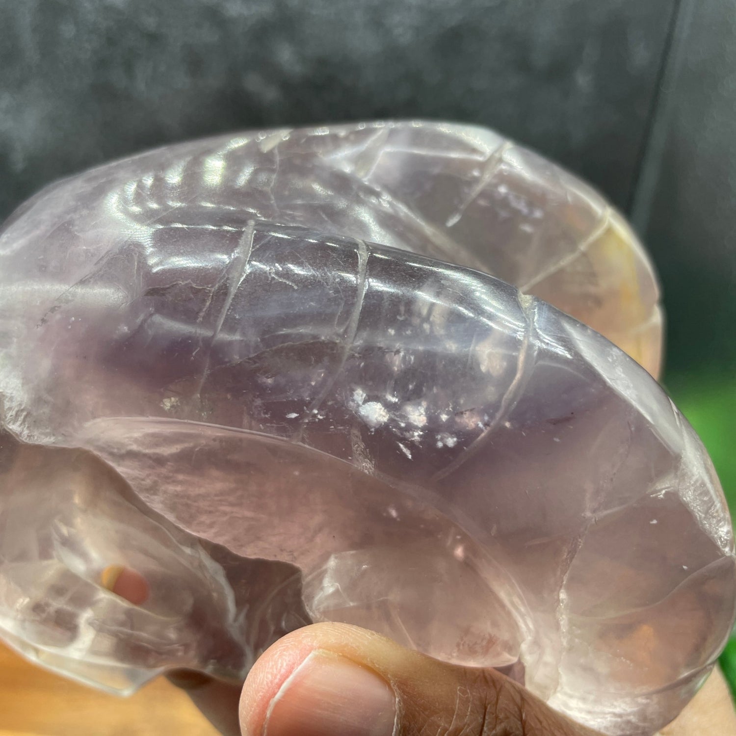 Purple Fluorite with Mica Horned Skull - Sage & Magic