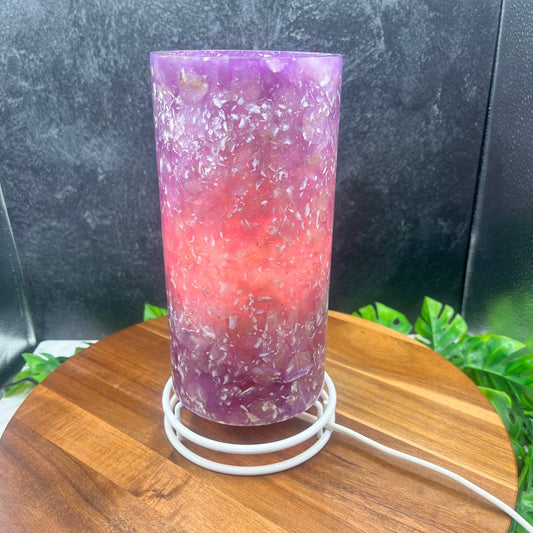 Purple Mother of Pearl Acrylic Lamp - Sage & Magic