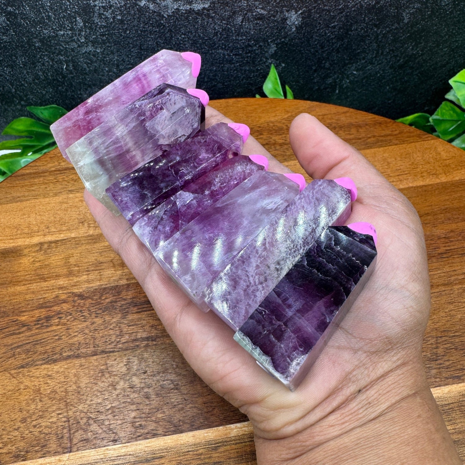 Purple Pink Fluorite 4 Sided Tower - Sage & Magic