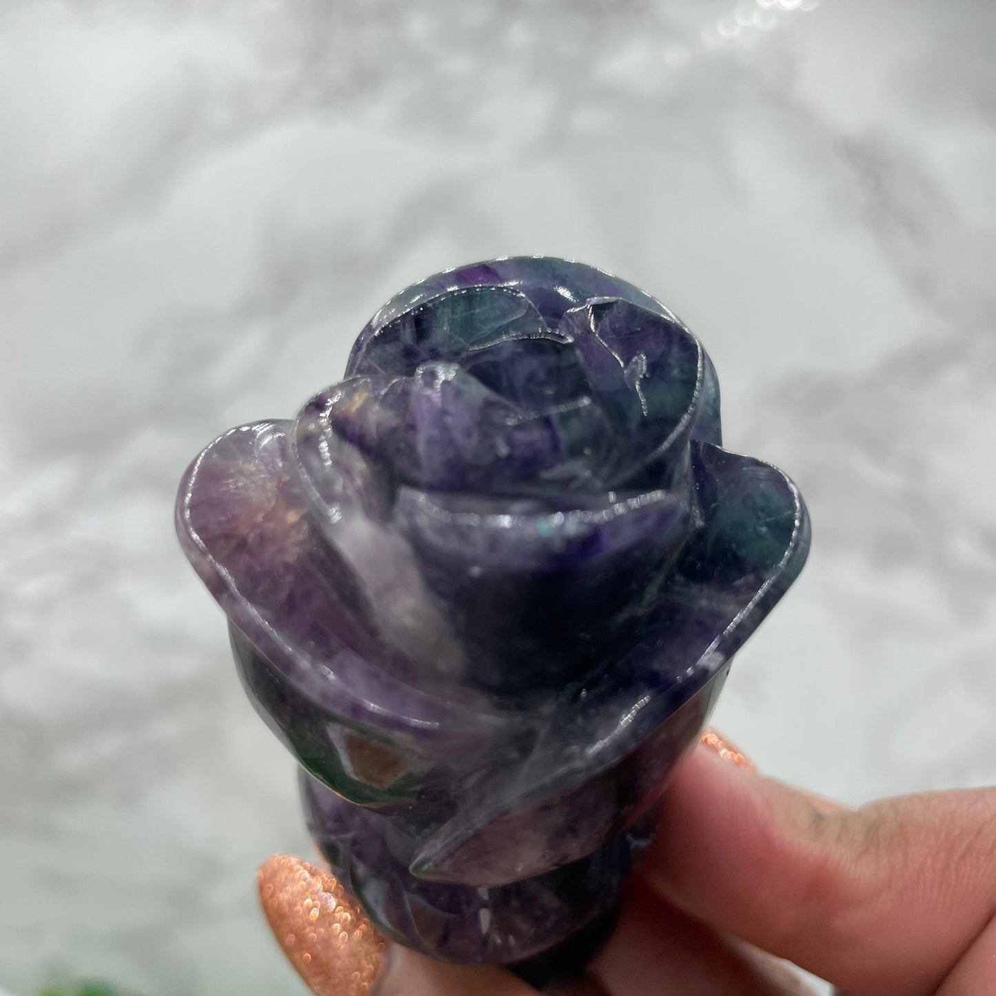 Rainbow Fluorite Rose Wand - Sage & Magic