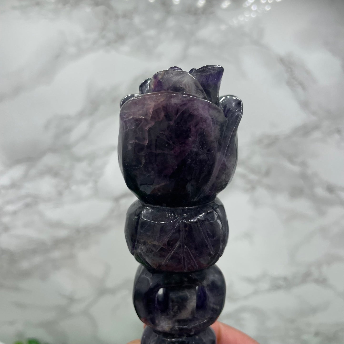 Rainbow Fluorite Rose Wand - Sage & Magic