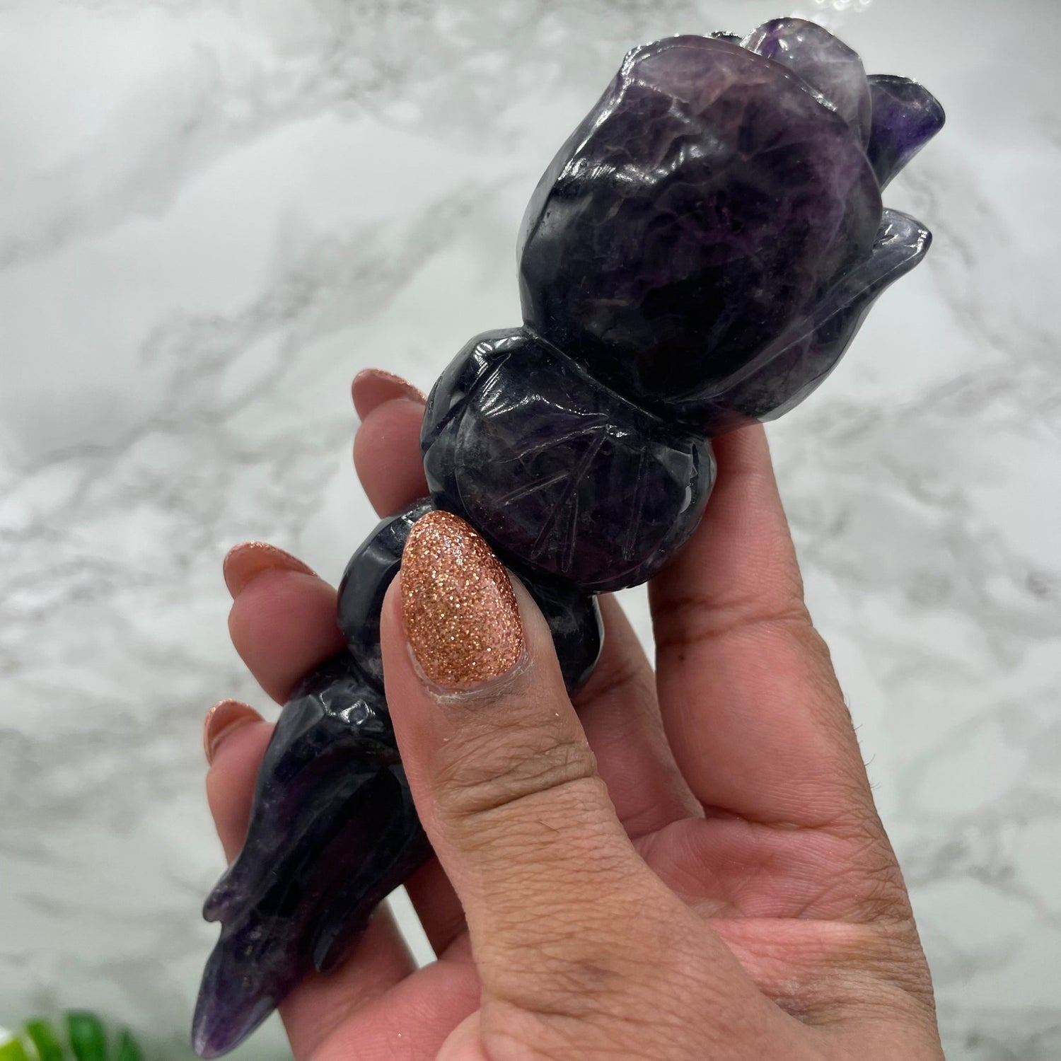 Rainbow Fluorite Rose Wand - Sage & Magic