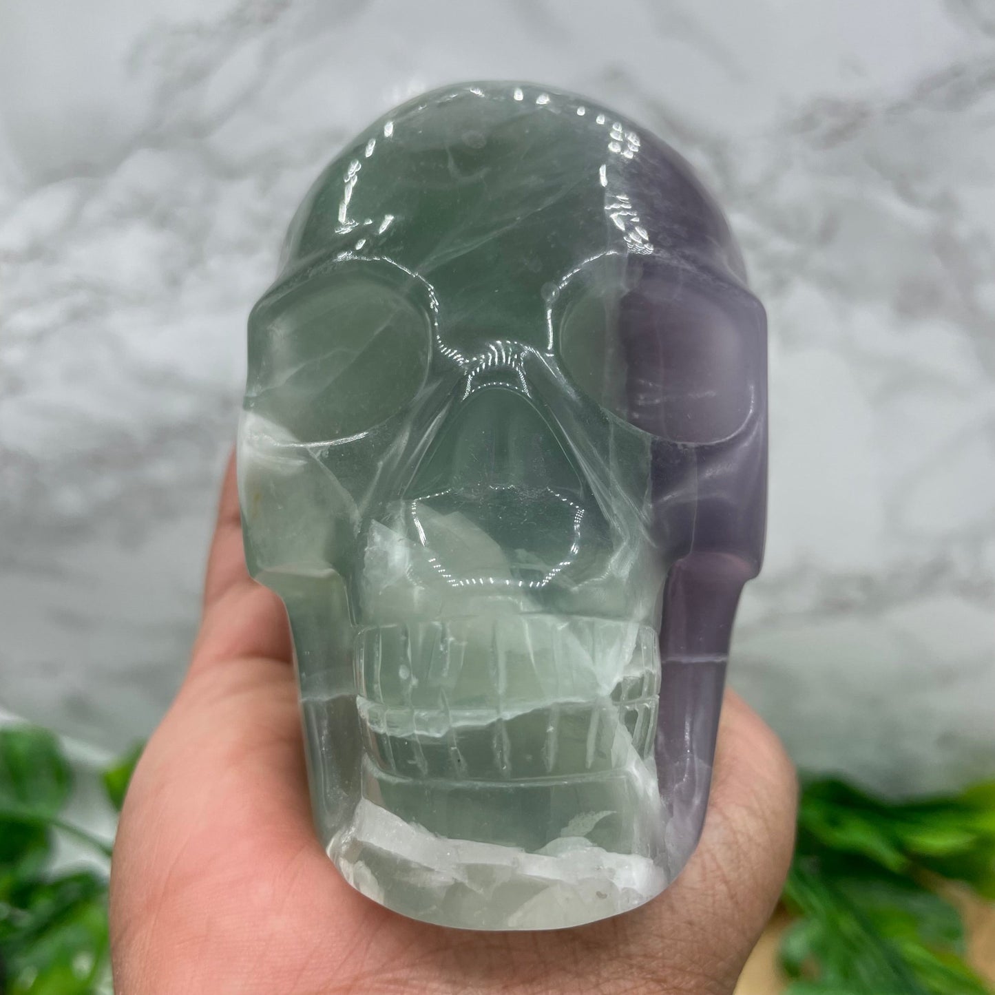 Rainbow Fluorite Skull - Sage & Magic