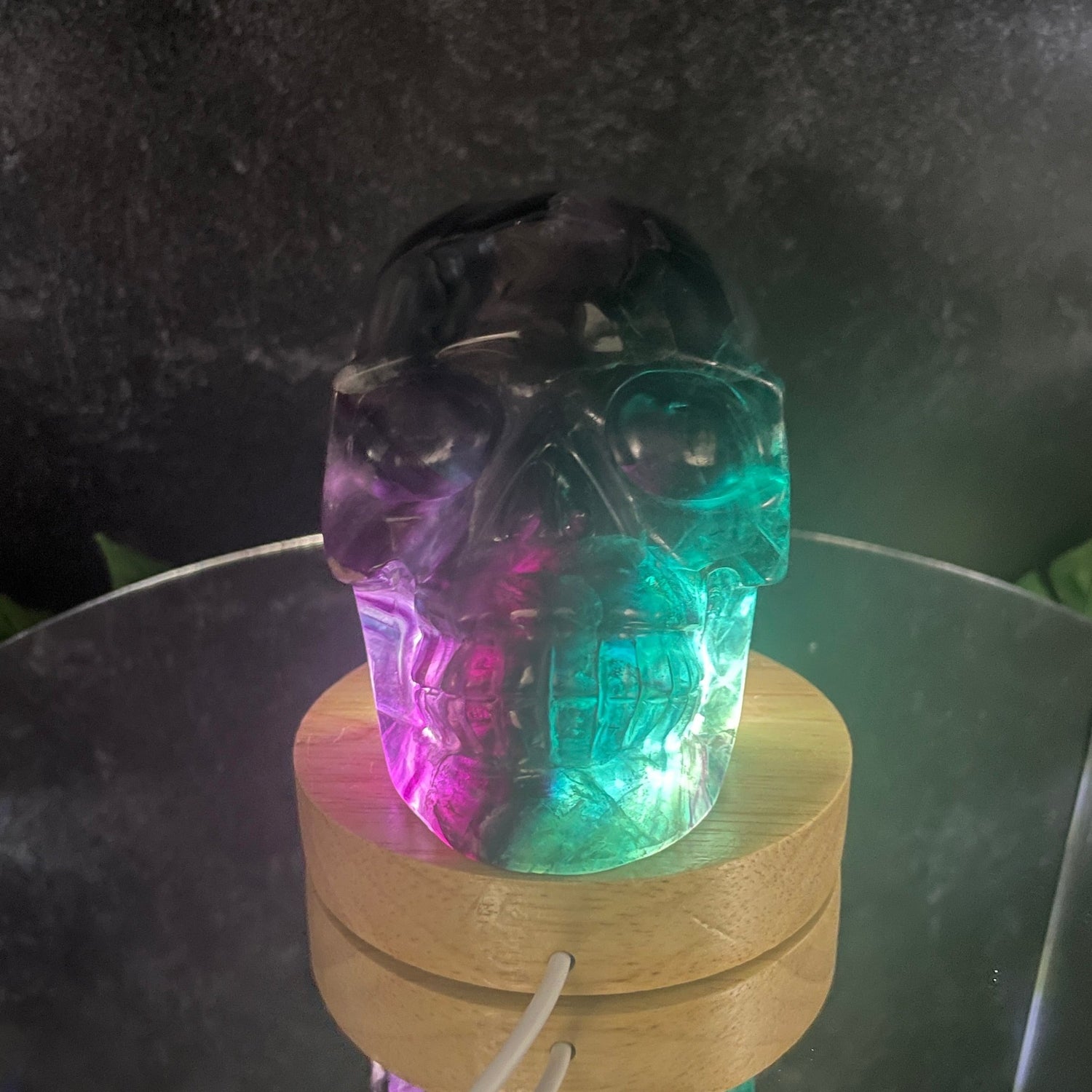 Rainbow Fluorite Skull with Matrix - Sage & Magic