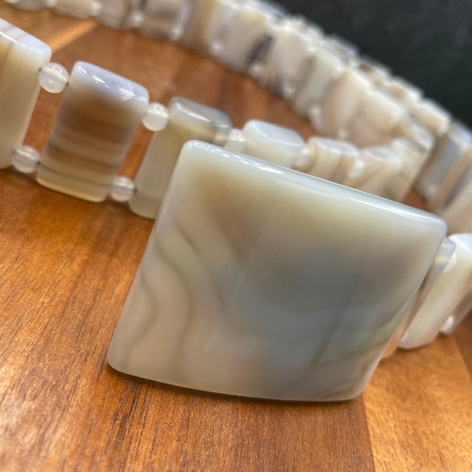 Rare Grey Banded Agate Crystal Belt - Sage & Magic