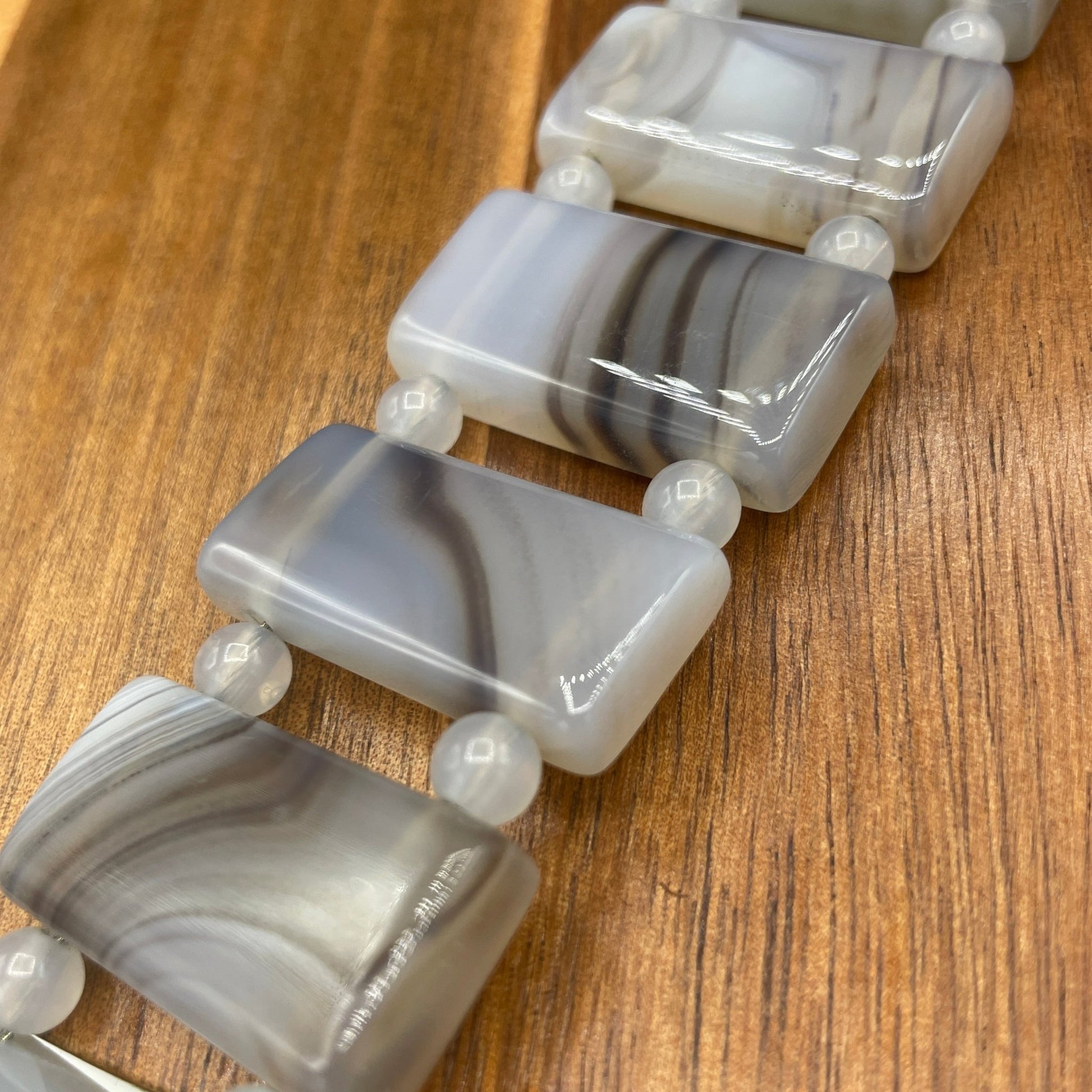 Rare Grey Banded Agate Crystal Belt - Sage & Magic
